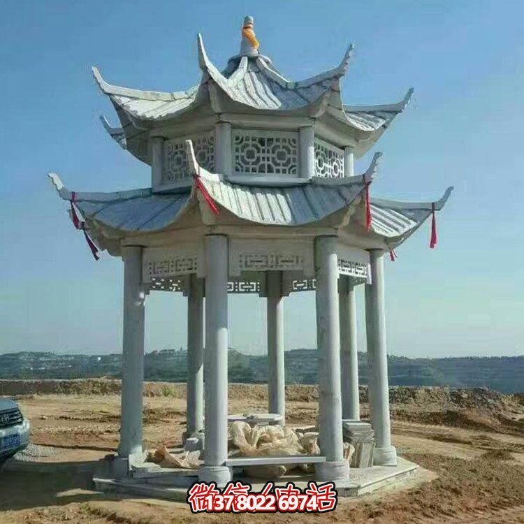 中式雙層涼亭，傳承傳統(tǒng)文化美學(xué)